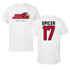 Jacksonville State University Volleyball White JSU Tee - #17 Dyanna Spicer