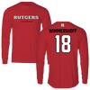 Rutgers University Lacrosse Red Long Sleeve - #18 Marco Wimmershoff