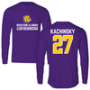 Western Illinois University Baseball Purple Long Sleeve - #27 Colton Kachinsky