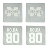 Mississippi State University Football Stone Coaster (4 Pack)  - #80 Kade Kolka