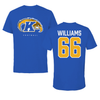 Kent State University Football Blue Performance Tee - #66 Elijah Williams