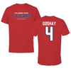 Columbus State University Basketball Red Tee - #4 Kristyn Goshay