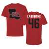 Nicholls State University Football Canvas Red State Tee - #46 Gavin Lasseigne