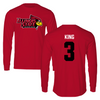 Illinois State University Football Red Redbird Performance Long Sleeve - #3 Mason King