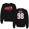 Jacksonville State University Football Black Mascot Crewneck - #98 Jackson Veasy