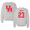 University of Houston Softball Gray Crewneck - #23 Shelby Smith