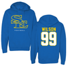 Southeastern Oklahoma State University Football Blue Hoodie - #99 Jalynn Wilson