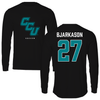 Coastal Carolina University Soccer Black Performance Long Sleeve - #27 Anton Bjarkason