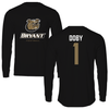 Bryant University Football Black Performance Long Sleeve - #1 CeeDee Doby