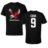 Eastern Washington University Basketball Black Tee - #9 Andrew Cook