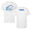 University of Alabama in Huntsville TF and XC White Performance Tee - Malik Turner