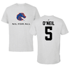 Boise State University Beach Volleyball Light Gray NIL for ALL Tee - #5 Sharli O'Neil