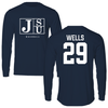 Jackson State University Baseball Navy Performance Long Sleeve - #29 DeVante Wells