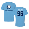 The Citadel Football Carolina Blue Tee - #96 Phillip Collins