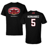 Jacksonville State University Baseball Black Tee - #5 Javon Hernandez