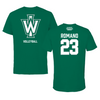 Illinois Wesleyan University Volleyball Green Tee - #23 Javier Romano