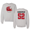 Jacksonville State University Football Gray Mascot Crewneck - #52 Maddox Sunderman