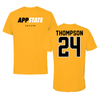 Appalachian State University Soccer Gold Performance Tee - #24 Kylee Thompson