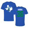 Texas A&M University-Corpus Christi Baseball Blue State Performance Tee - #36 Kody Gibbs