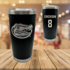 University of Florida Softball Black Stainless Steel Tumbler - #8 Jocelyn Erickson