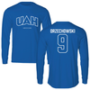 University of Alabama in Huntsville Soccer Blue Long Sleeve - #9 Oli Orzechowski