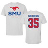 Southern Methodist University Football Gray Performance Tee - #35 Will Goldberg