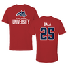 Stony Brook University Soccer Canvas Red Tee - #25 Natalie Bala