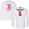 Jacksonville State University Baseball White Performance Long Sleeve - #5 Javon Hernandez