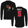 Illinois State University Football Black Mascot Performance Long Sleeve - #5 Jake Rubley