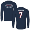 Florida Atlantic University Football Navy Long Sleeve - #7 George Johnson