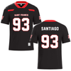 Saint Francis University (Pennsylvania) Black Football Jersey - #93 Christian Santiago