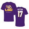 Louisiana State University Baseball Purple Performance Tee - #17 Sam Dutton