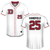 Dean College White Baseball Jersey - #25 Zachary Handfield