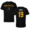 Long Beach State University Soccer Black Tee - #19 Kailey Supa