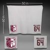 Alabama A&M University Football Gray Bulldog Blanket - #64 Cameron Williams