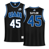 University of Alabama in Huntsville Black Basketball Jersey - #45 Daniel Saylor