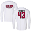 North Carolina Central University Football White Long Sleeve - #43 William Brown