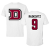 Dean College Volleyball White Performance Tee - #9 Skylar Raskevitz