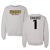 University of Idaho Football Gray Crewneck - #1 Ricardo Chavez
