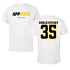 Appalachian State University Soccer White Performance Tee - #35 Skylar Gindlesperger