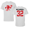 Jacksonville State University Football Light Gray Tee - #32 Micah McCarroll