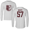 Alabama A&M University Football Light Gray Performance Long Sleeve - #57 Brandon White