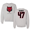 Arkansas State University Football Gray Crewneck - #47 Lucas Banks