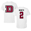 Dean College Basketball White Performance Tee - #2 Moussa Berete