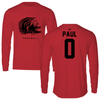 Jacksonville State University Football Red Mascot Performance Long Sleeve - #0 Andrew Paul