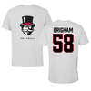 Austin Peay State University Football Gray Mascot Tee - #58 Leon Brigham