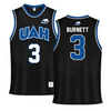 University of Alabama in Huntsville Black Basketball Jersey - #3 Luke Burnett