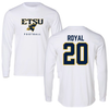 East Tennessee State University Football White Performance Long Sleeve - #20 Tywan Royal