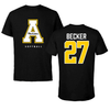 Appalachian State University Softball Black Performance Tee - #27 Riley Becker