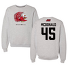 Jacksonville State University Baseball Gray Crewneck - #45 Foster McDonald